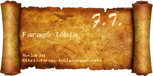 Faragó Tóbia névjegykártya